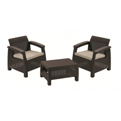 Keter zahradní set Corfu WEEKEND hnědá